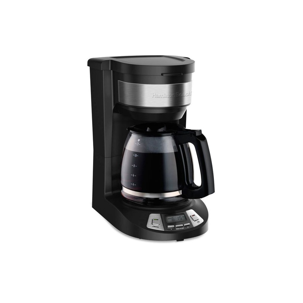 Hamilton Beach Coffee Maker 12 Cup Black New Programmable Auto Pause 46205